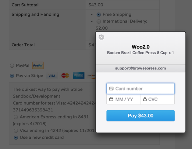 Stripe for WooCommerce