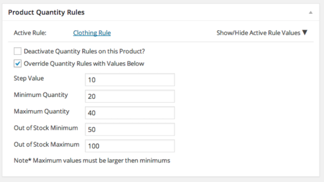 WooCommerce Advanced Product Quantities
