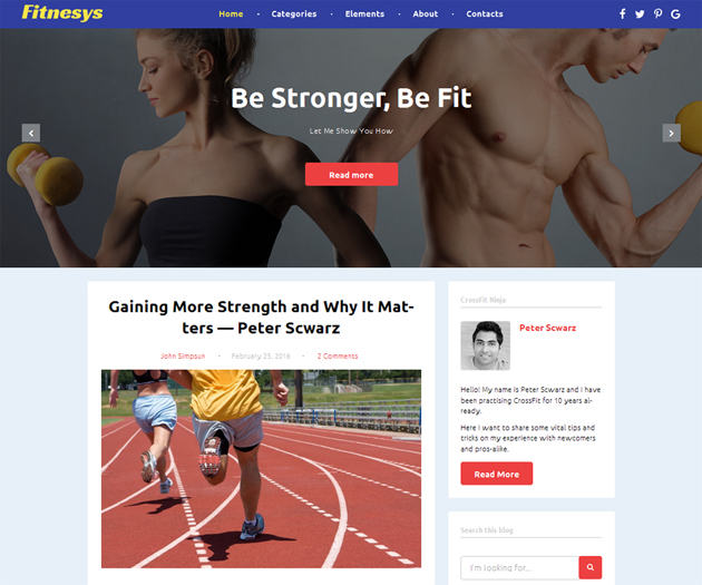 fitnesys-gpl-wordpress-theme