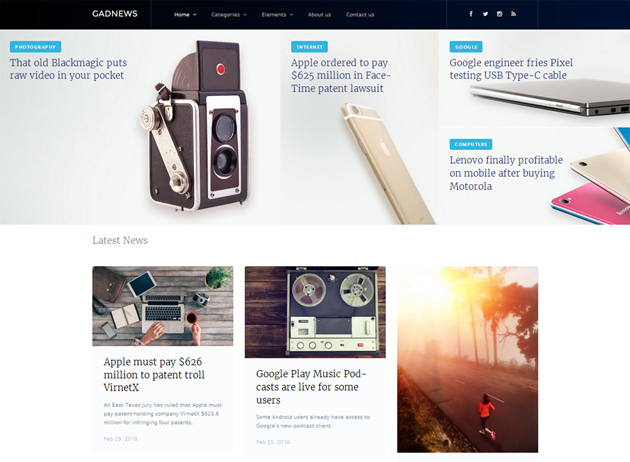 gadnews-gpl-wordpress-theme