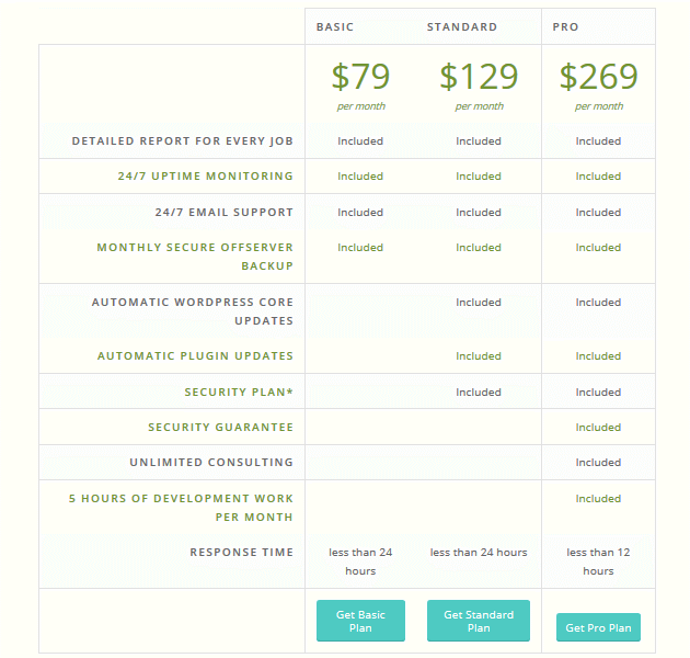 Zen WP - Pricing Plans