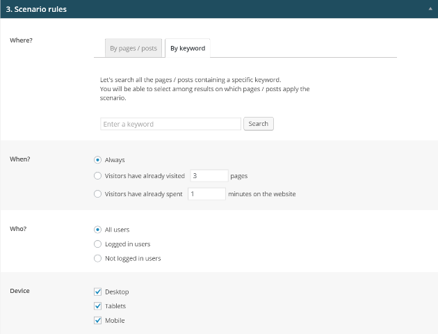 intrigger plugin - scenario rules