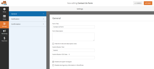 Creating a form with WPForms Lite