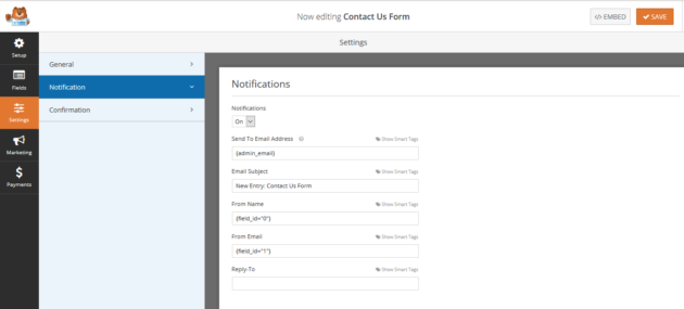 Creating a form with WPForms Lite