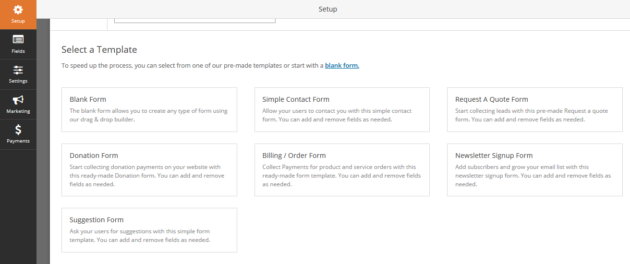 Form Templates WPForms Pro