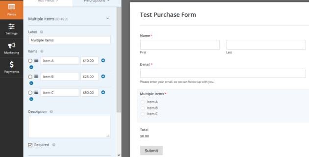 Additional Fields WPForms Pro