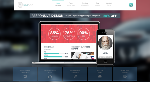 Display App Showcase Website Templates