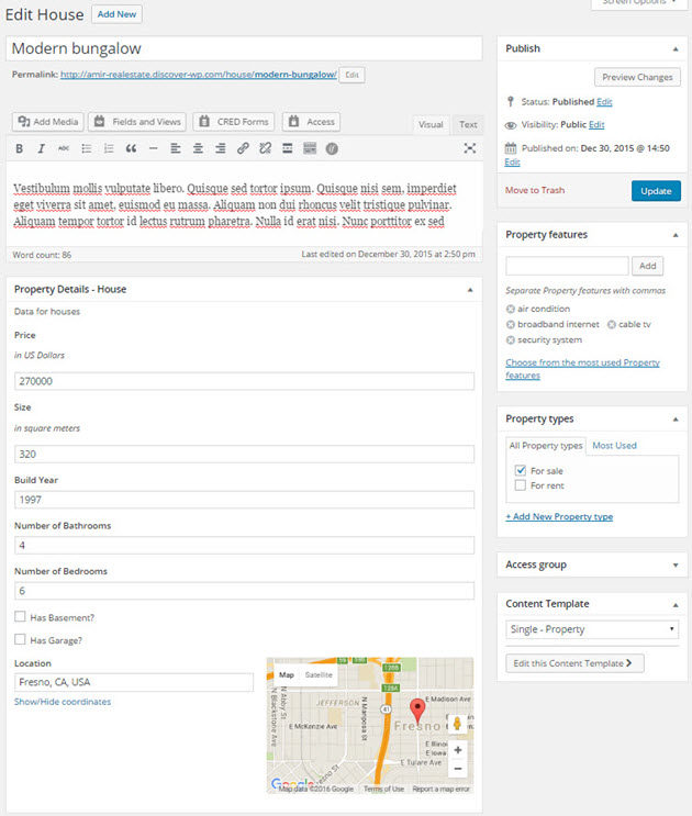 Editing a CPT with many fields