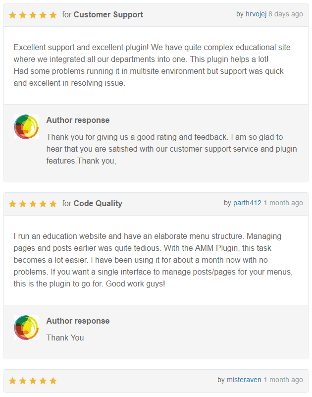 Advance Menu Manager review and ratting 