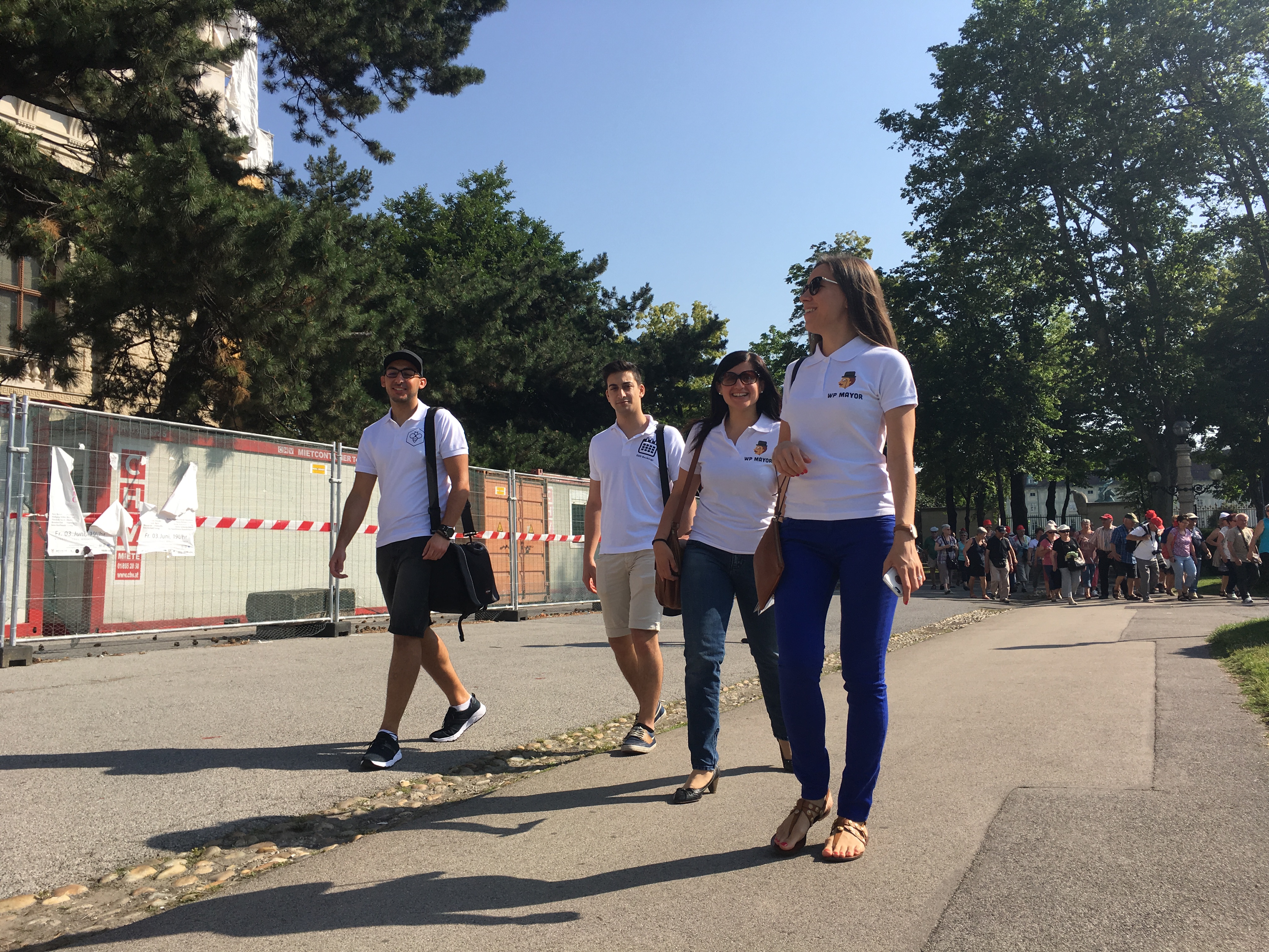 Part of the team at WordCamp Europe in Vienna in 2016.