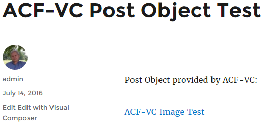 Post Object