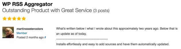 WP RSS Aggregator » Outstanding Product with Great Service