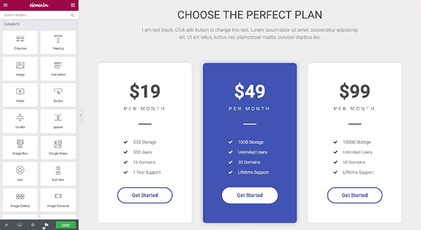 Saving pages and sections is easy