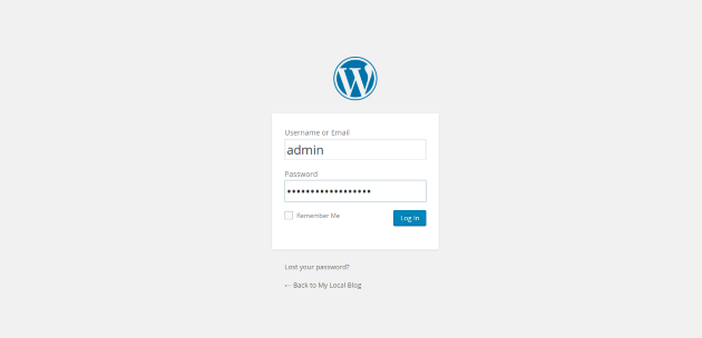 WordPress Login Screen