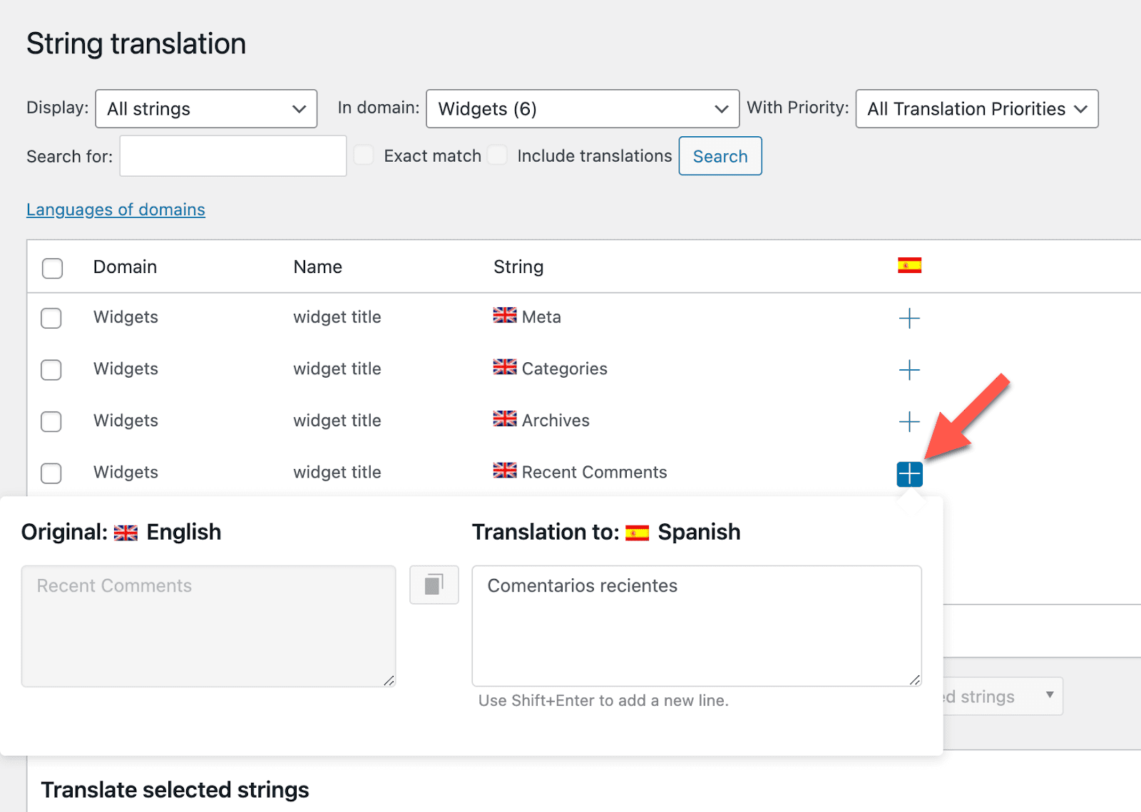 WPML string translation
