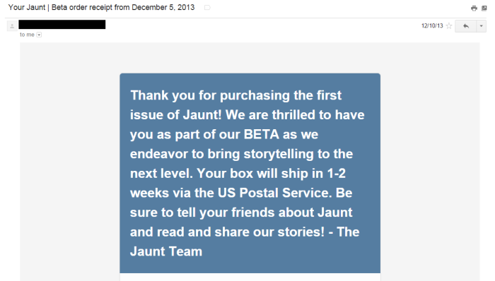 Jaunt email