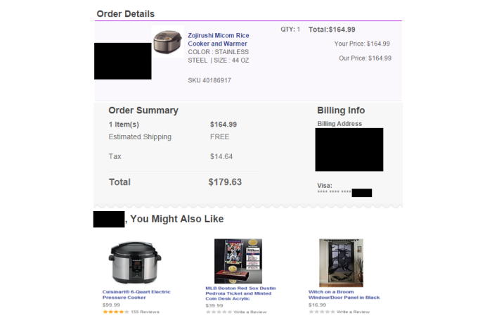 Amazon receipt