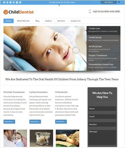 ClildDentist wp theme