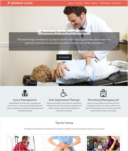 GrowupClinic wp theme