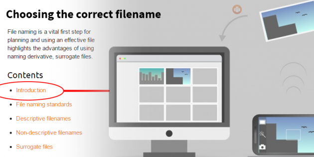 Choosing the correct filename