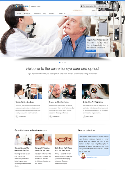 eye care wp theme