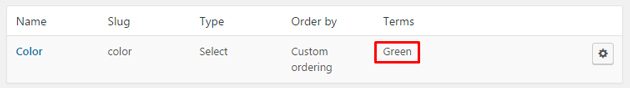 term added to an attribute