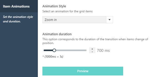 Select an animation effect