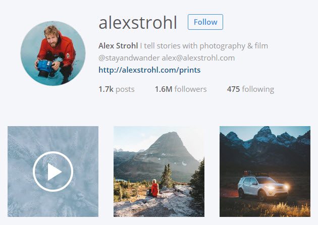Instagram grid