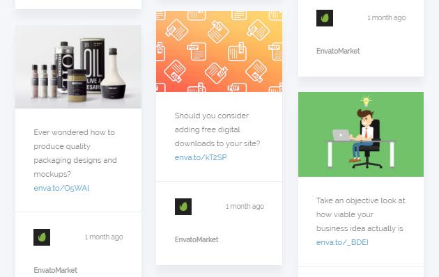 Example of a Twitter grid layout