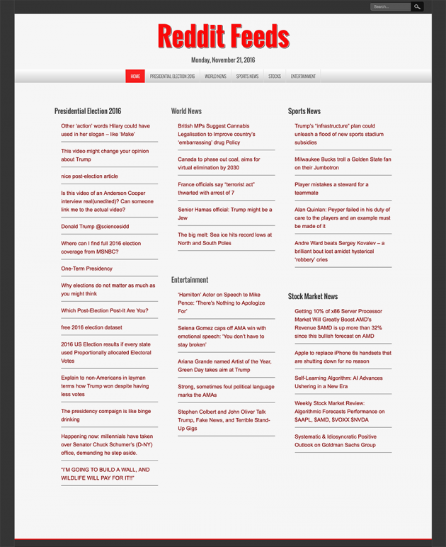 reddit-feeds-website