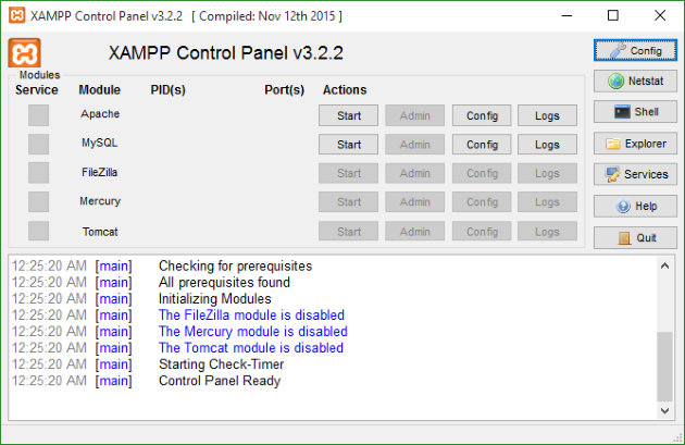 XAMPP Setup Folder