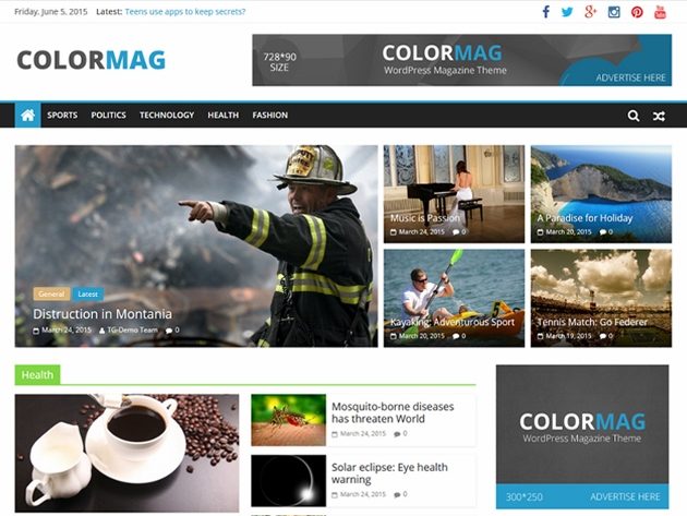 ColorMag theme