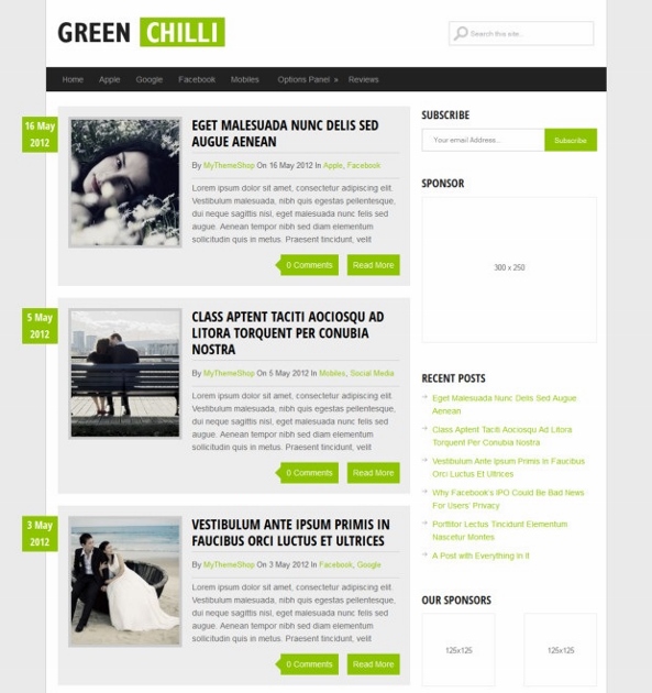 GreenChilli theme