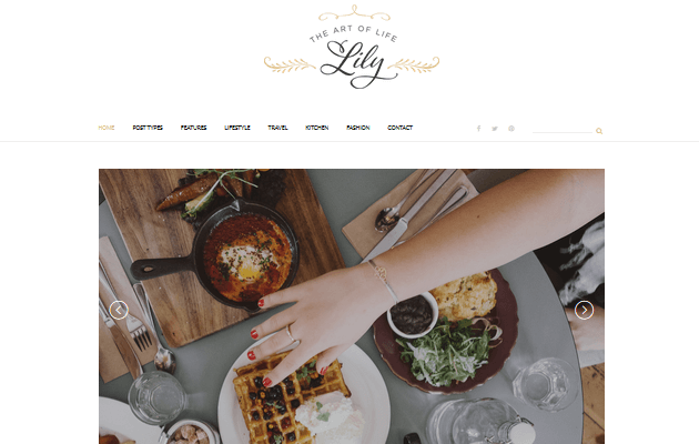 Lily - Food Blog Themes