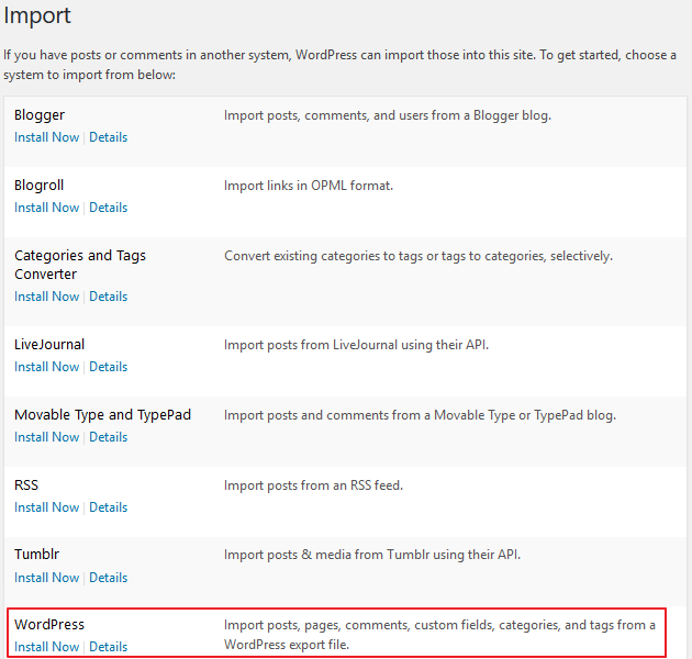 Migrate Multisite to Single Site - Import WordPress