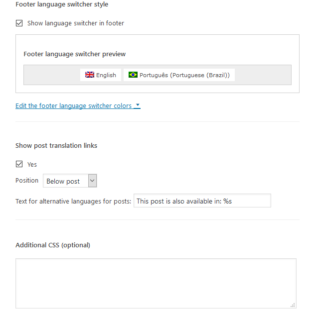 WPML - Language Switcher
