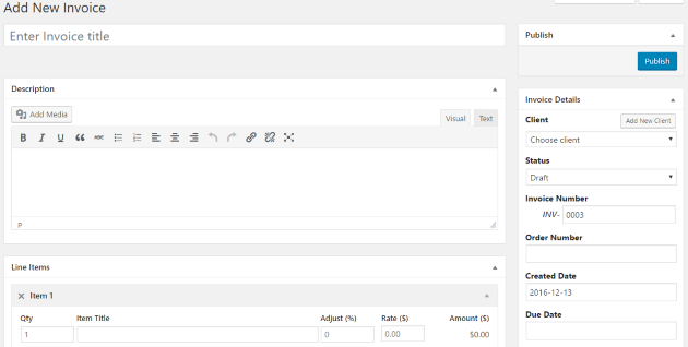 Add New Invoice Sliced Invoices