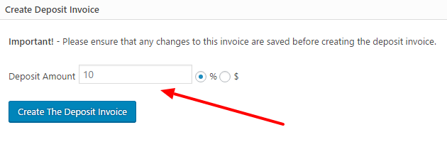 Deposits Extension Sliced Invoices