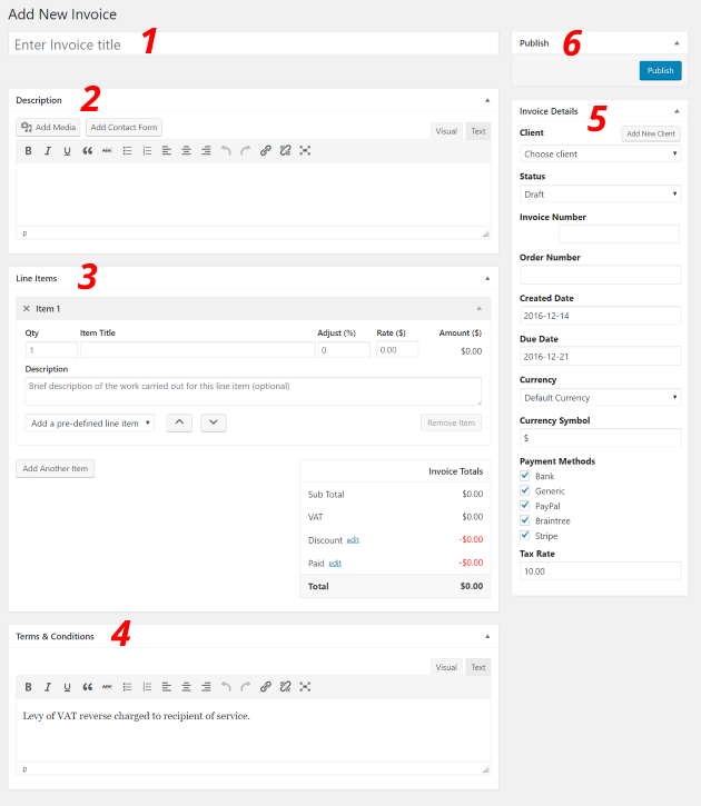 invoice details