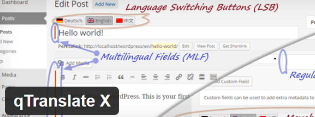 qTranslate X Multilingual WordPress Plugin