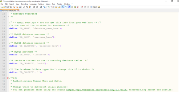 wp config file