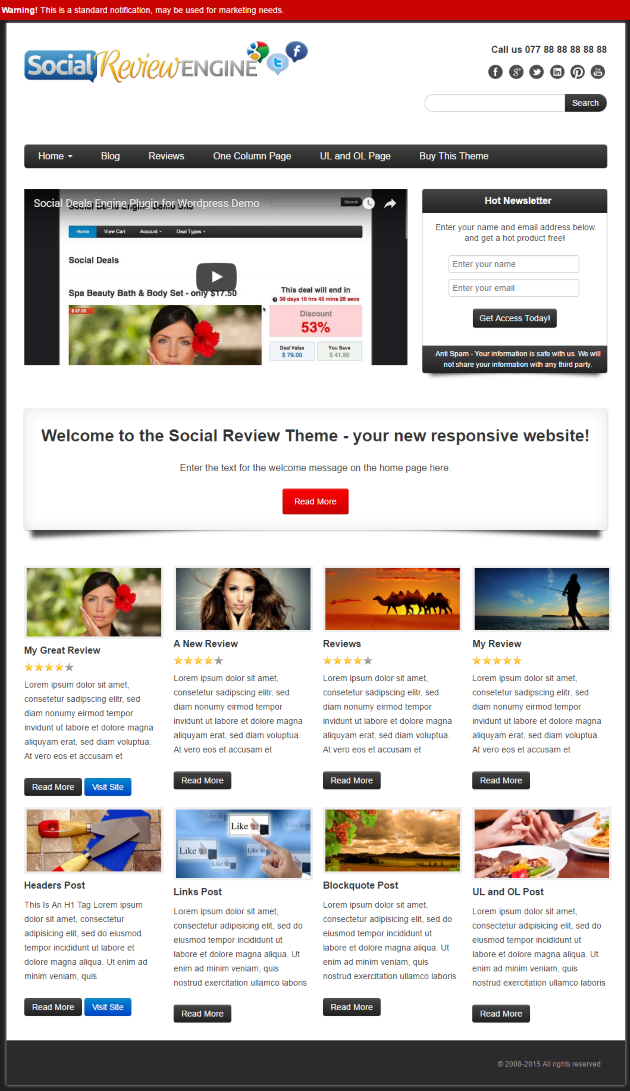 Social Review Theme