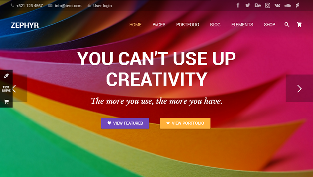 Zephyr WordPress Theme