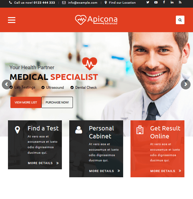 Apicona - WordPress Doctor Themes
