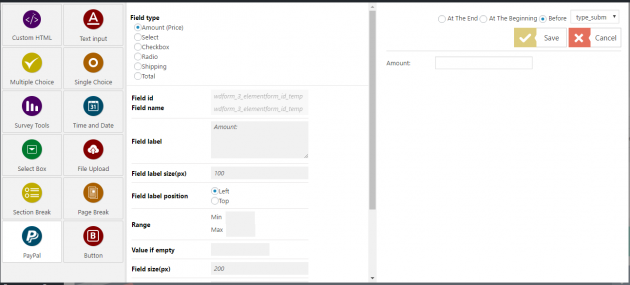 MailChimp WD form types