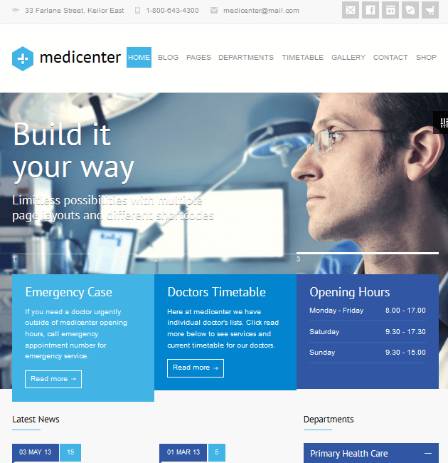 MediCenter - WordPress Doctor Themes