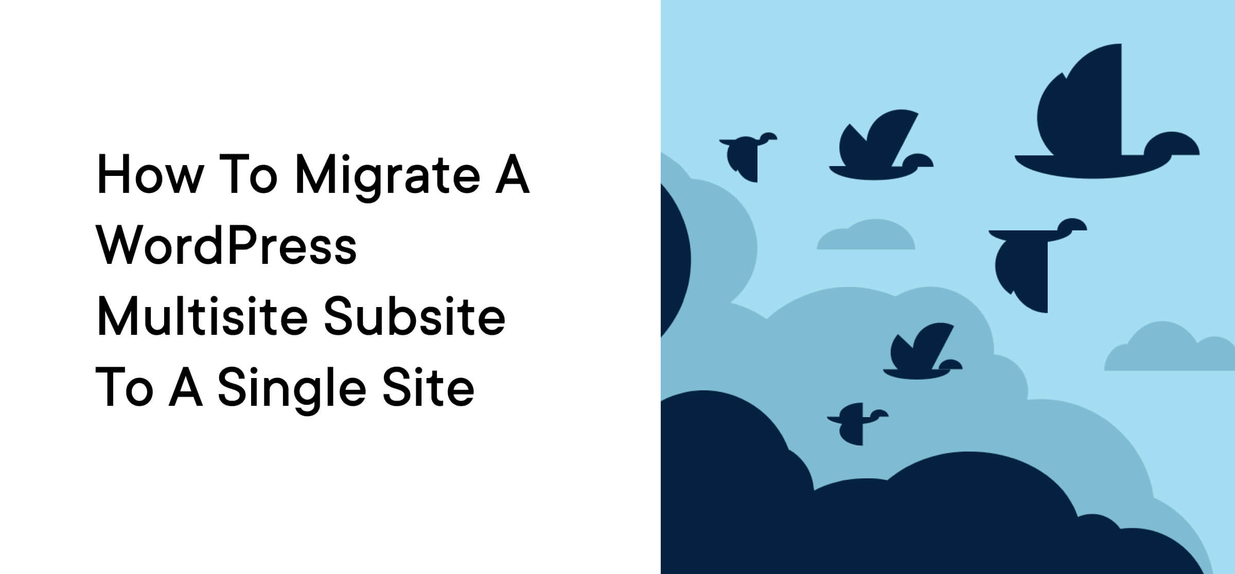 Migrate a Multisite Subsite to a Single Site
