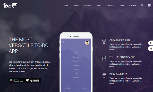 Fevr WordPress Theme