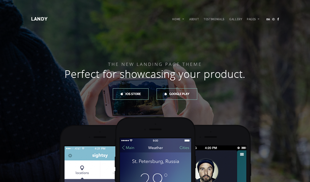 Landy WordPress Theme