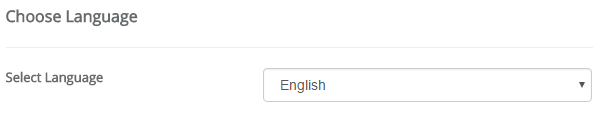 Choose WordPress Installation Language